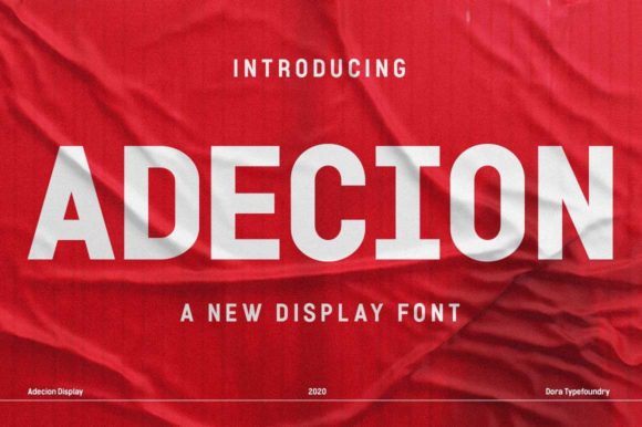 Adecion: A Bold Display Font for Handmade Creations