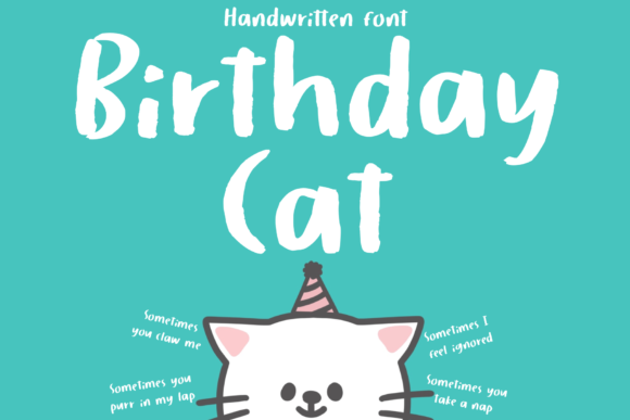 Birthday Cat: A Playful Font for Handmade Creations