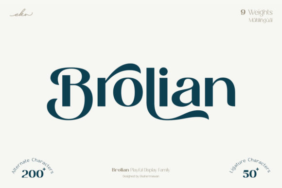 Brolian: A Playful and Stylish Display Font for Modern Branding