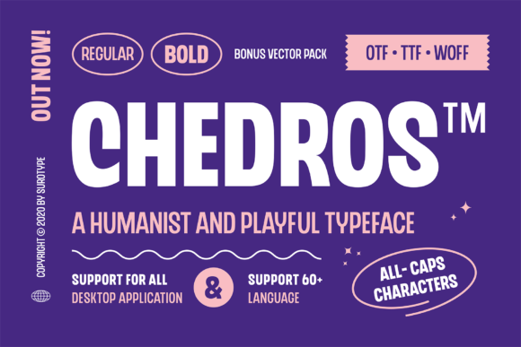 Chedros: A Modern Display Font for Bold Branding