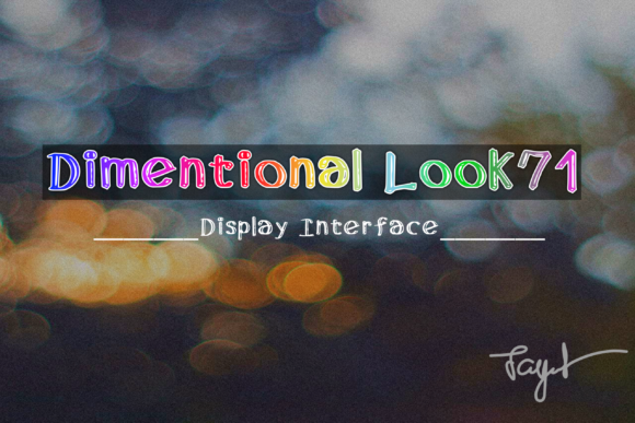 Dimensional Look71 Font for Editorial Design