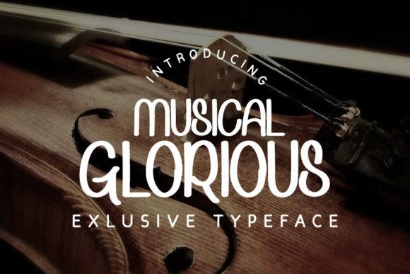 Musical Glorious Font for Editorial Design