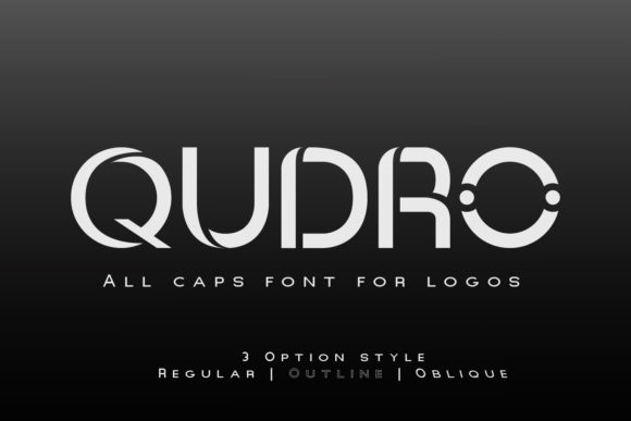 Qudro: A Futuristic Display Font for Digital Design