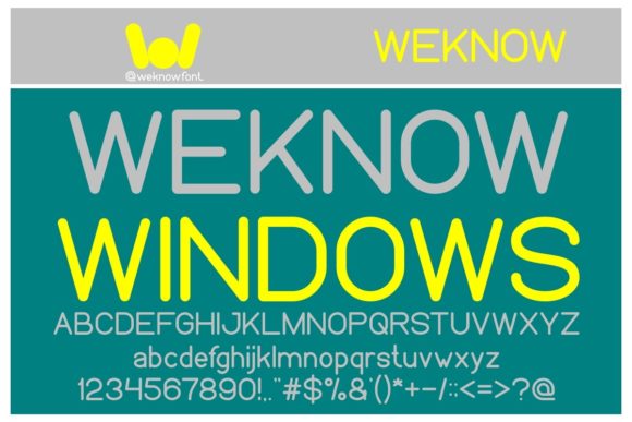 Weknow Windows Font for Modern Web Design